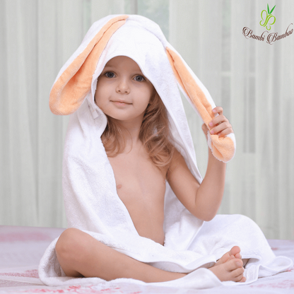 Organic Bamboo Hooded Towel Set with Bunny Ears & Family Towels