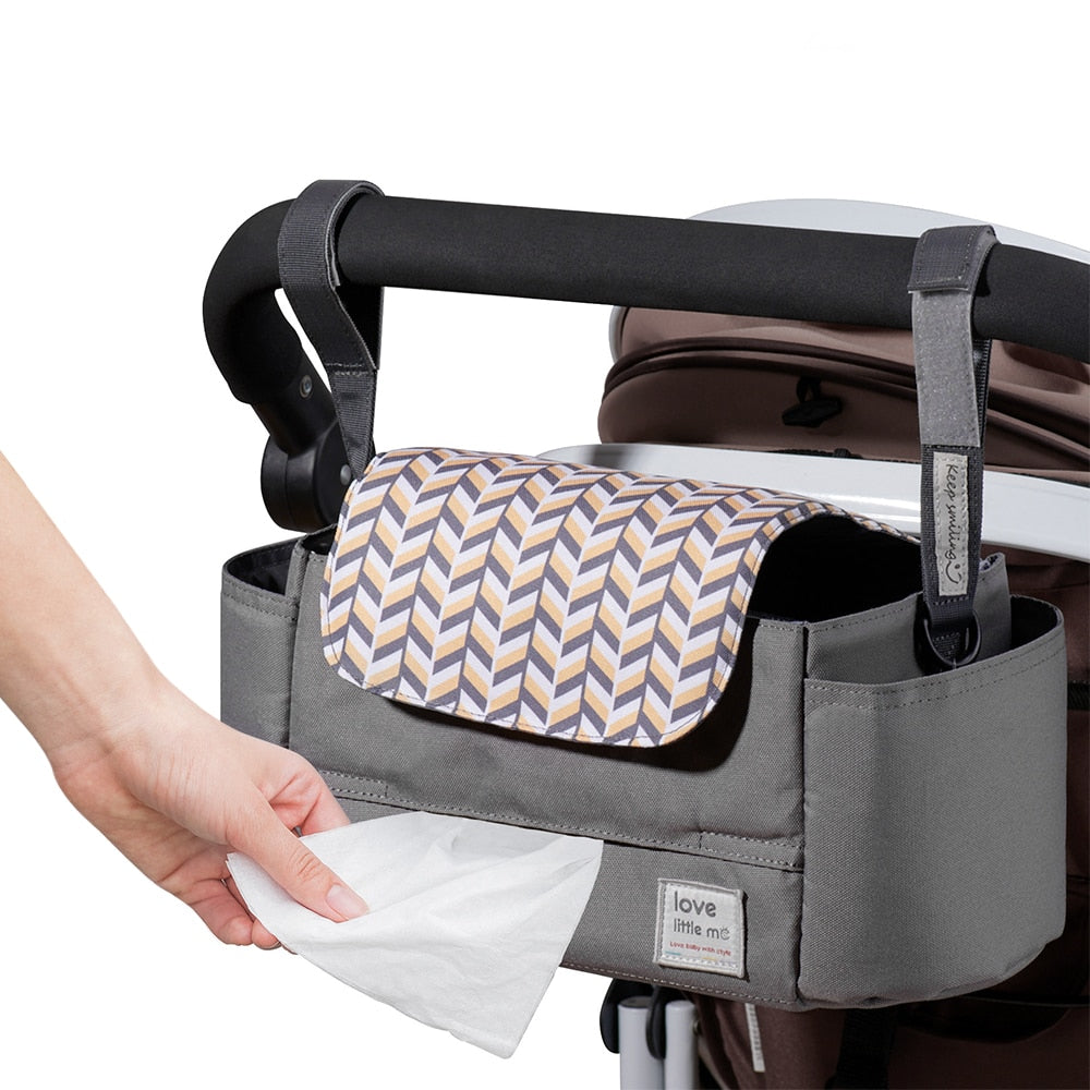 Universal Stroller Organizer with Cup Holders & Waterproof Storage