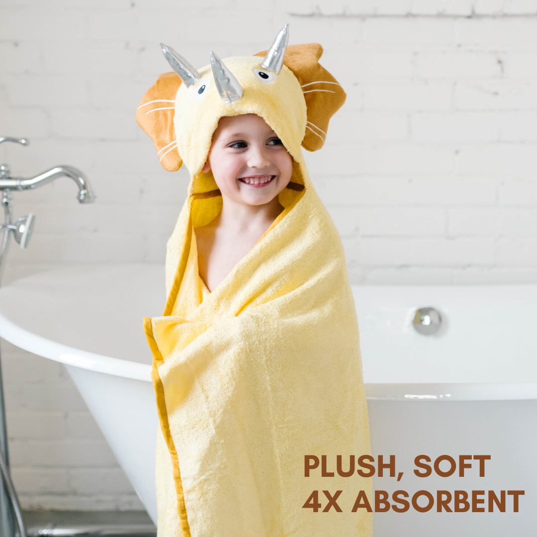 Adorable Dinosaur Hooded Bamboo Towel for Babies & Toddlers