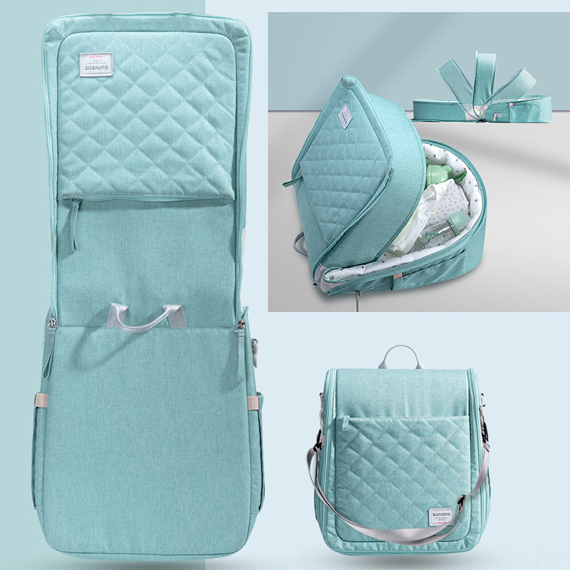 Portable Diaper Backpack with Changing Pad & Waterproof Design