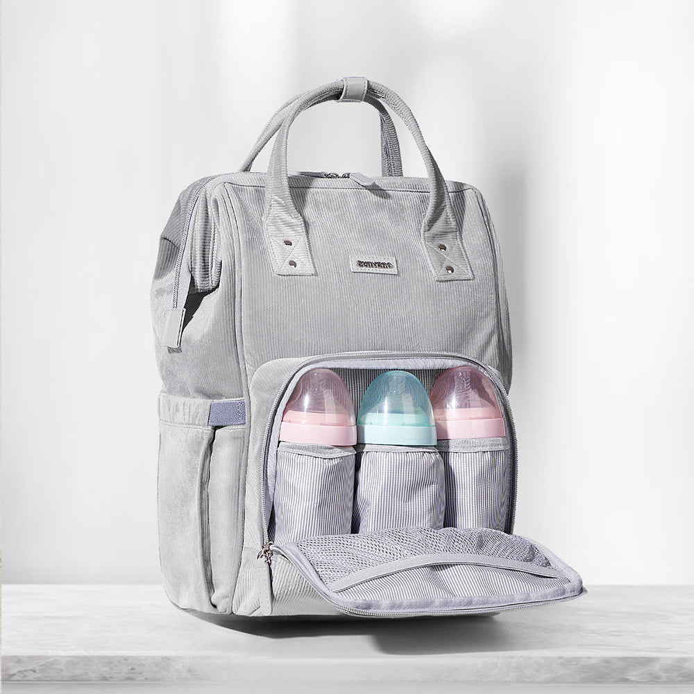 13-Pocket Anti-Theft Baby Backpack with Insulated Bottle Holders & USB Port