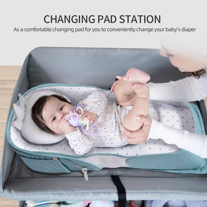 Portable Folding Baby Changing Bag with Detachable Cushion Pad