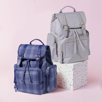 Tweed Diaper Backpack by Sunveno with Water-Resistant Design