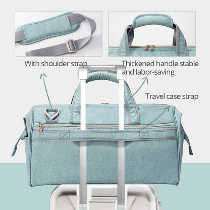 3-in-1 Large Capacity Diaper Bag with Waterproof Food Compartment