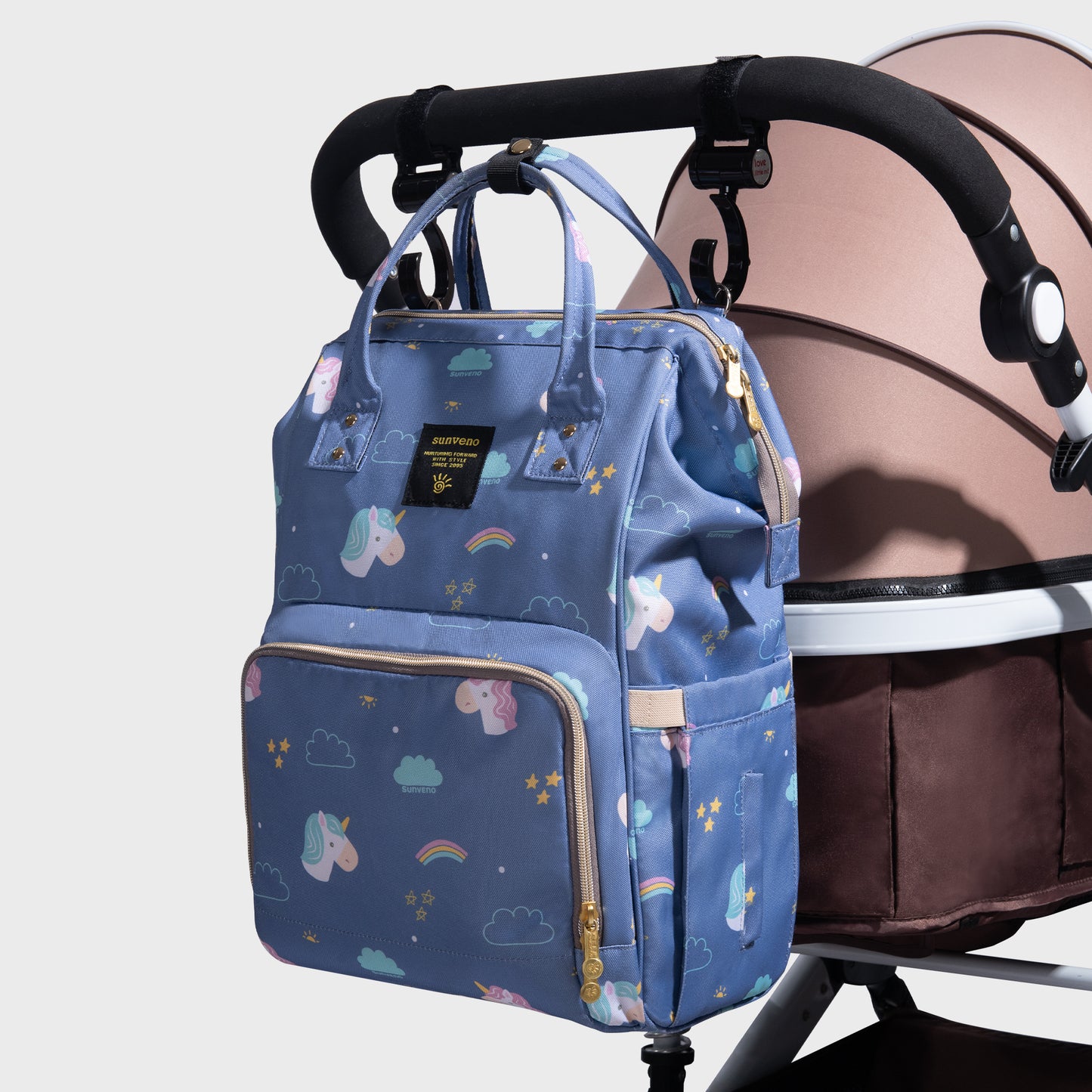 Trendy Diaper Backpack with 13 Pockets & USB Port