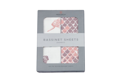 100% Natural Bamboo Muslin Bassinet Sheets for Standard Mattresses