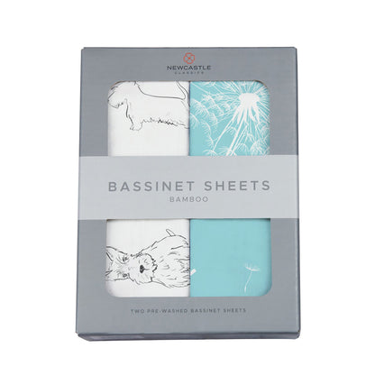 Soft & Breathable 100% Bamboo Muslin Bassinet Sheet